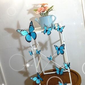 Bright Blue Butterfly Wall Décor Set